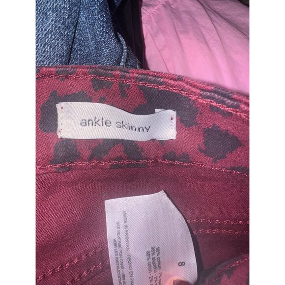 NWT Social Standard By Sanctuary Animal Print Leppard Ankle Skinny Jeans Size 8 - Picture 8 of 14